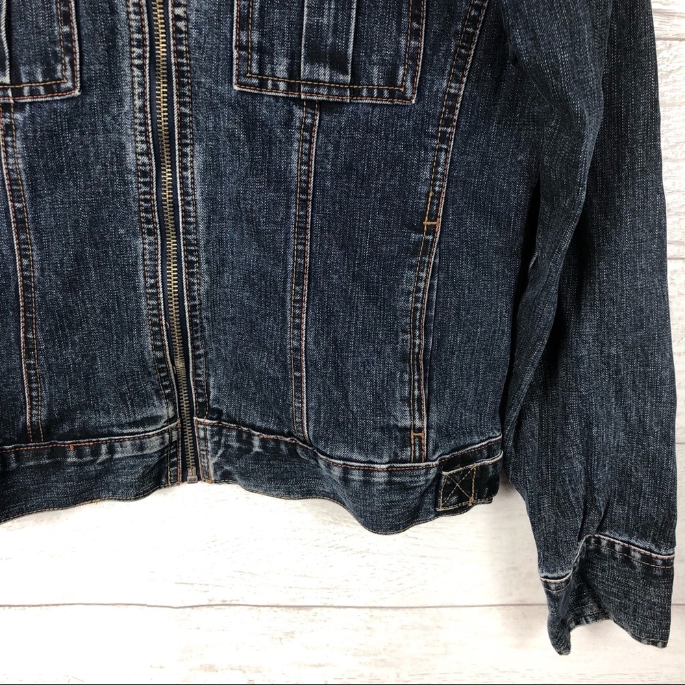 FRENCH CUFF Blue Denim Jean 100% Cotton Jacket - Picture 5 of 6